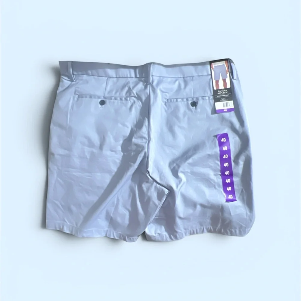 Banana Republic Light Gray Stretch Chino Shorts